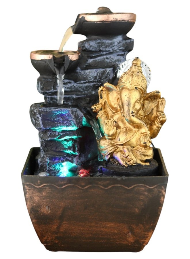 VIVARS Multicolor Ganesha Water Fountain for Home Decor - Indoor polyresin showpiece for Living Room Table - Aesthetic Home Decoration Items - Image 3